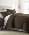 Ienjoy Home Double Brushed Solid Duvet Cover Set, Twin/twin Xl In Chocolate