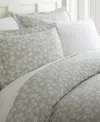 Ienjoy Home Elegant Designs Patterned Duvet Cover Set, King/california King In Grey Wheatfield
