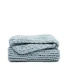 Ienjoy Home Eucalyptus Oversized Chunky Hand-knit Throw, 59" X 47" In Blue