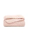 Ienjoy Home Eucalyptus Oversized Chunky Hand-knit Throw, 59" X 47" In Pink