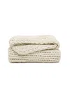 Ienjoy Home Eucalyptus Oversized Chunky Hand-knit Throw, 59" X 47" In Neutral