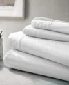 Ienjoy Home Expressed In Embossed Striped 4-pc. Sheet Set, California King In White Striped