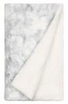 Ienjoy Home Faux Fur Throw Blanket In Light Gray