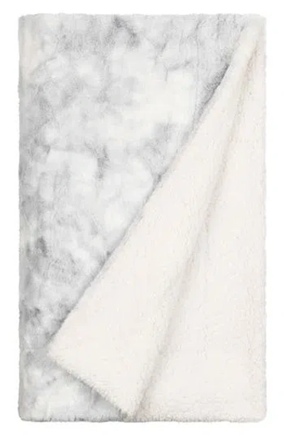 Ienjoy Home Faux Fur Throw Blanket In Gray