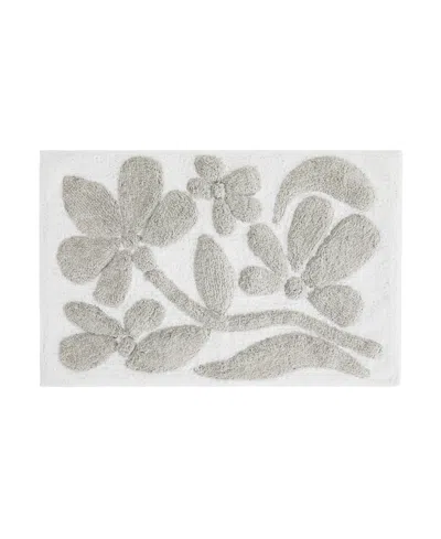 Ienjoy Home Floral Cotton Bath Mat, 24" X 17"