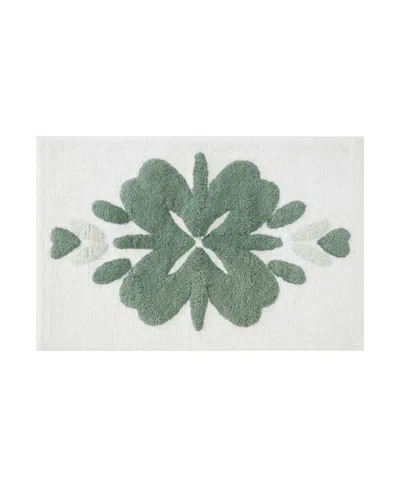 Ienjoy Home Floral Cotton Bath Mat, 34" X 21"