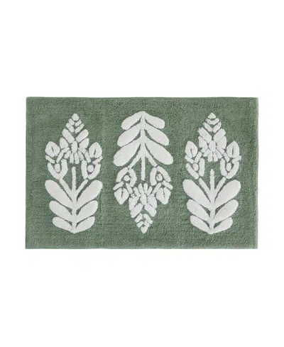 Ienjoy Home Floral Cotton Bath Mat, 34" X 21"