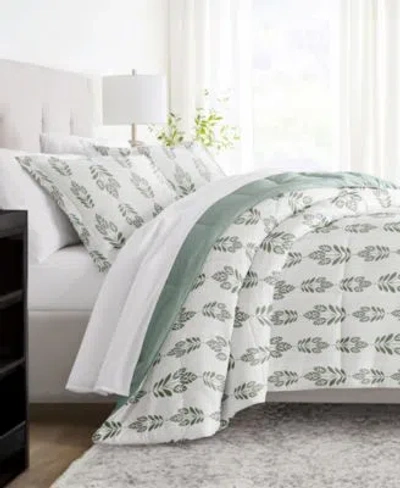 Ienjoy Home Folk Leaves Comforter Sets In Eucalyptus