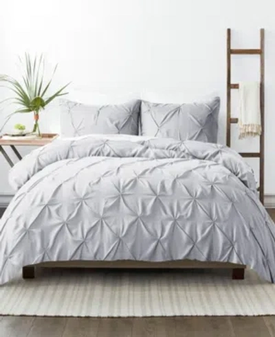 Ienjoy Home Ultra Soft 2-pc. Pinch Pleat Duvet Cover Set, Twin/twin Xl In Light Gray