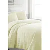 Ienjoy Home Home Spun Home Spun Premium Ultra Soft Square Pattern Quilted King Coverlet Set In Yellow