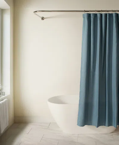 Ienjoy Home Linen-look Shower Curtains, 72" X 72" In Blue