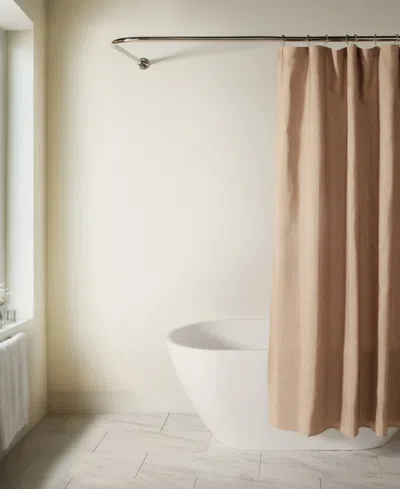 Ienjoy Home Linen-look Shower Curtains, 72" X 72" In Brown