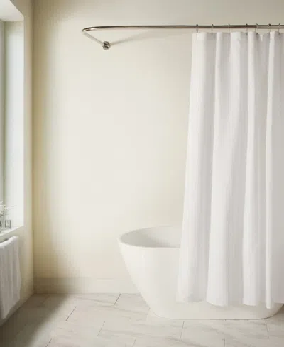 Ienjoy Home Linen-look Shower Curtains, 72" X 72" In White
