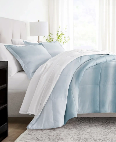 Ienjoy Home Ocean Waves 3-piece Comforter Set, Full/queen In Light Blue