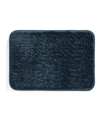 Ienjoy Home Plush Absorbent Bath Mat, 24" X 17" In Blue