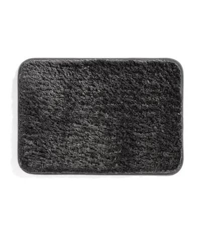 Ienjoy Home Plush Absorbent Bath Mat, 24" X 17" In Black