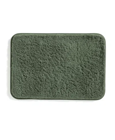 Ienjoy Home Plush Absorbent Bath Mat, 24" X 17" In Green