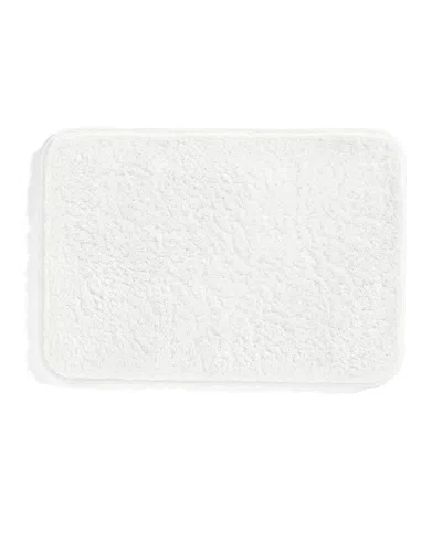 Ienjoy Home Plush Absorbent Bath Mat, 24" X 17" In White