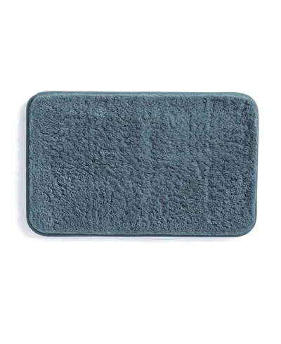 Ienjoy Home Plush Absorbent Bath Mat, 34" X 21" In Blue