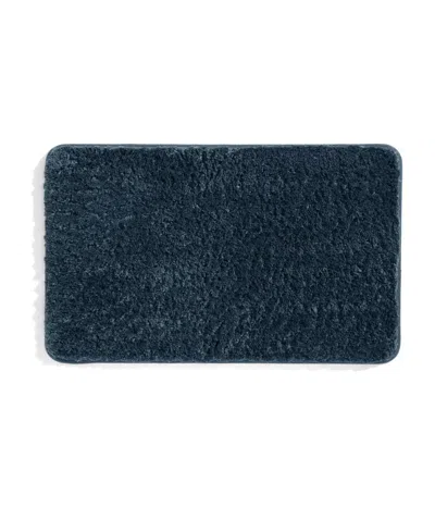 Ienjoy Home Plush Absorbent Bath Mat, 34" X 21" In Blue