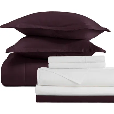 Ienjoy Home Premium Comforter & Sheet Bed In A Bag Set In Purple
