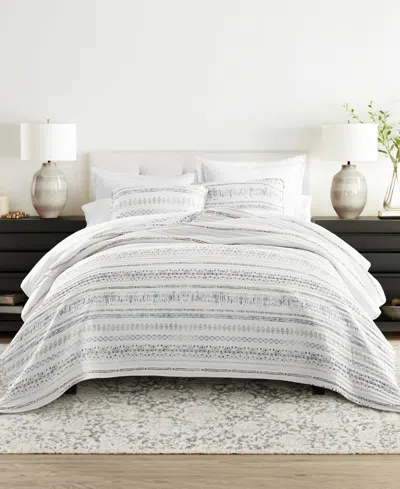 Ienjoy Home Relic Stripe Reversible 3-pc. Quilt Set, King/california King