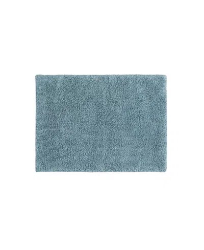 Ienjoy Home Reversible Cotton Bath Mat, 24" X 17" In Blue