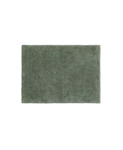 Ienjoy Home Reversible Cotton Bath Mat, 24" X 17" In Sage