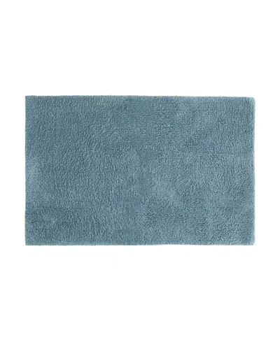 Ienjoy Home Reversible Cotton Bath Mat, 34" X 21" In Blue