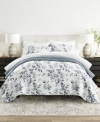 Ienjoy Home Rose Garden Reversible Quilt Sets In Gray
