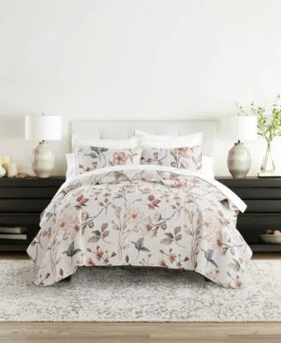 Ienjoy Home Russet Floral Reversible Quilt Sets In Brown