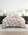 Ienjoy Home Scrolled Patchwork Reversible Quilt Sets In Blush