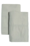 Ienjoy Home Set Of 2 300 Thread Count Sateen Pillowcases In Green Mist