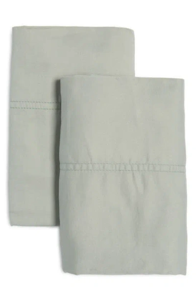 Ienjoy Home Set Of 2 300 Thread Count Sateen Pillowcases In Green Mist
