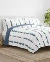Ienjoy Home Shibori Reversible 3-pc. Quilt Set, King/california King In Navy