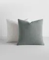 Ienjoy Home Slub Cotton Solid 2-pack Decor Pillows, 20" X 20" In Gray