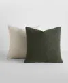 Ienjoy Home Slub Cotton Solid 2-pack Decor Pillows, 20" X 20" In Green