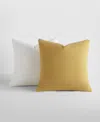 Ienjoy Home Slub Cotton Solid 2-pack Decor Pillows, 20" X 20" In Yellow