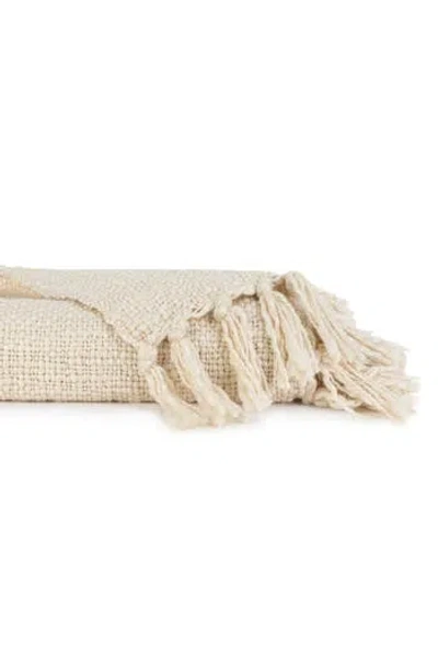 Ienjoy Home Slub-yarn Throw Blanket In Neutral