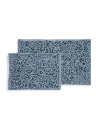 Ienjoy Home Soft Absorbent Chenille 2-pc. Bath Mat Set In Blue