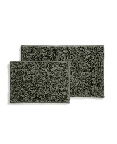 Ienjoy Home Soft Absorbent Chenille 2-pc. Bath Mat Set In Gray