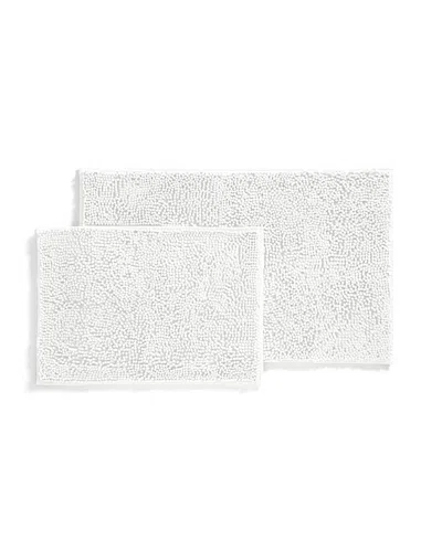 Ienjoy Home Soft Absorbent Chenille 2-pc. Bath Mat Set In White