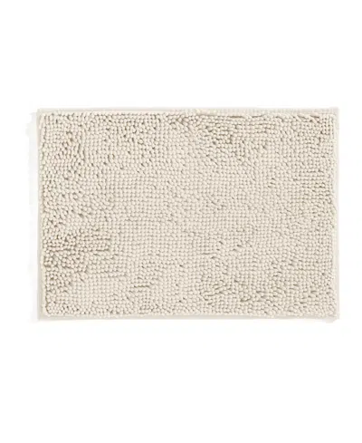 Ienjoy Home Soft Absorbent Chenille Bath Mat, 24" X 17" In Brown