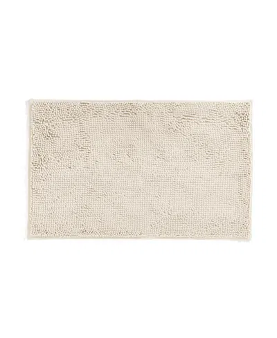 Ienjoy Home Soft Absorbent Chenille Bath Mat, 34" X 21" In Brown