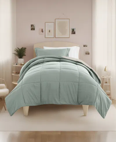 Ienjoy Home Solid Reversible Dorm 8-piece Comforter Set, Twin Xl