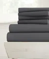 Ienjoy Home Solids In Style 6-pc. Sheet Set, Queen In Gray