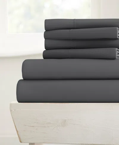 Ienjoy Home Solids In Style 6-pc. Sheet Set, Queen In Gray