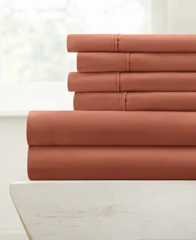 Ienjoy Home Solids In Style 6-pc. Sheet Set, Queen In Brown