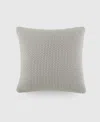 Ienjoy Home Stitch Knit Decorative Pillow, 20" X 20" In Light Gray