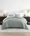 Ienjoy Home Stripe Stitch Quilt Sets In Eucalyptus